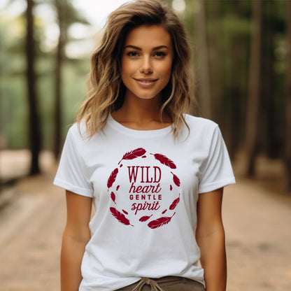 T-shirt for Camping. Wild Heart Gentle Spirit.