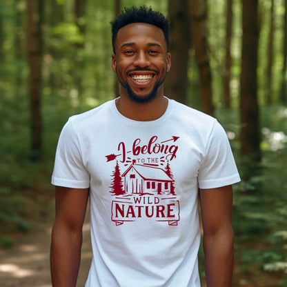 Camping Adventure T-Shirt. I Belong to the Wild Nature.