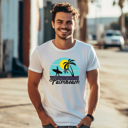 Palmbeach Summer T-Shirt, Beach Vacation Shirt.