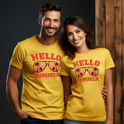 Hello Summer T-shirt, Fun Summer Vacation Tee, Perfect Outdoor Wear, Ideal Summer Gift